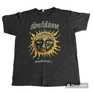 Sublime Gray Short Sleeve Graphic Print Band T-Shirt